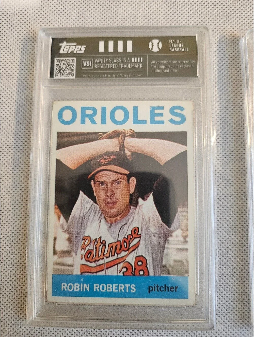 1964 Topps Vanity Slab Baseball Card - Robin Roberts #285 Baltimore Orioles NM